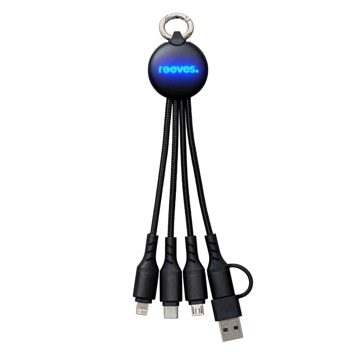6-in-1 Charging Cable with Light REEVES-PUHALANI II black / blue