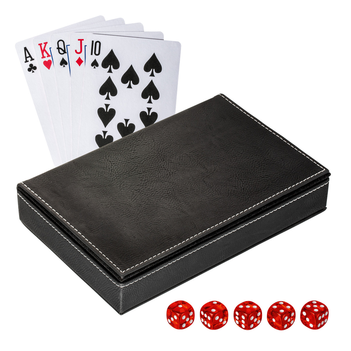 Playing cards set with box RE98-SALAMINA black Playing cards set with box RE98-SALAMINA black