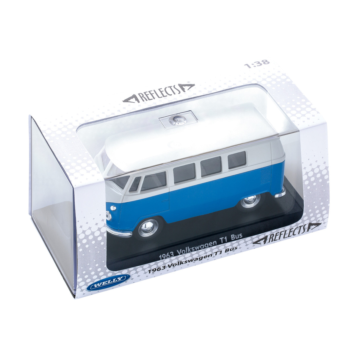 Modelauto REFLECTS-VW T1 1:38 blauw Modelauto REFLECTS-VW T1 1:38 blauw