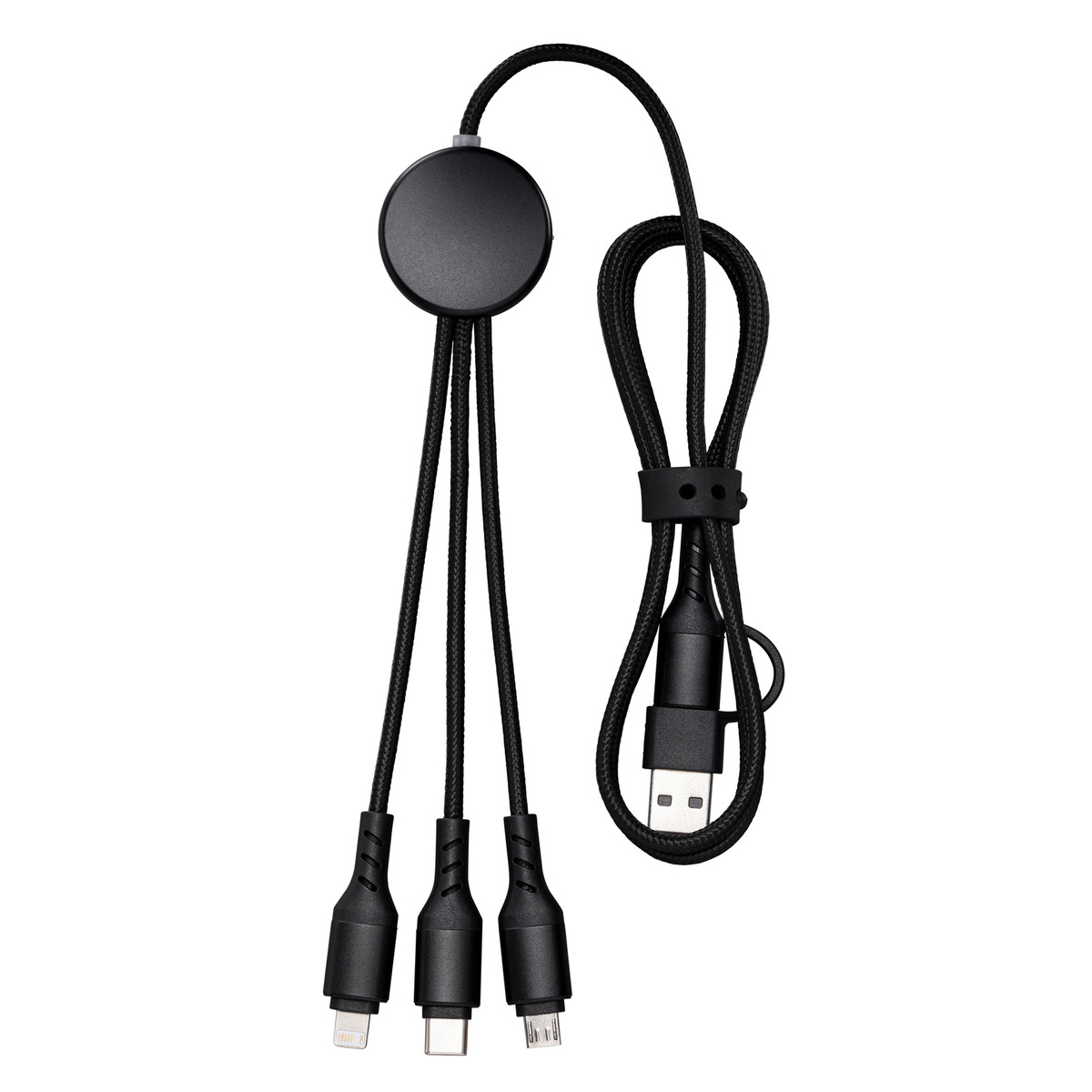 6-in-1 Charging Cable with Light REEVES-PUHALANI LONG black / white 6-in-1 Charging Cable with Light REEVES-PUHALANI LONG black / white