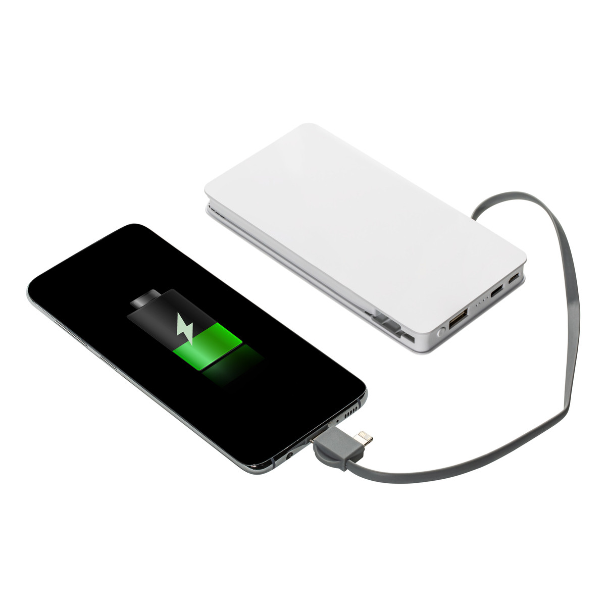 Chargeur Sans Fil & Powerbank REEVES-BASEL blanc 5000 mAh Chargeur Sans Fil & Powerbank REEVES-BASEL blanc 5000 mAh