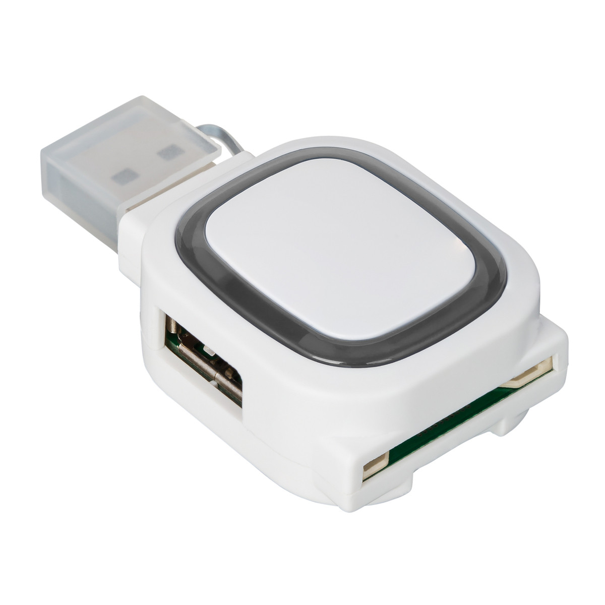2-port USB hub and card reader COLLECTION 500 black 2-port USB hub and card reader COLLECTION 500 black