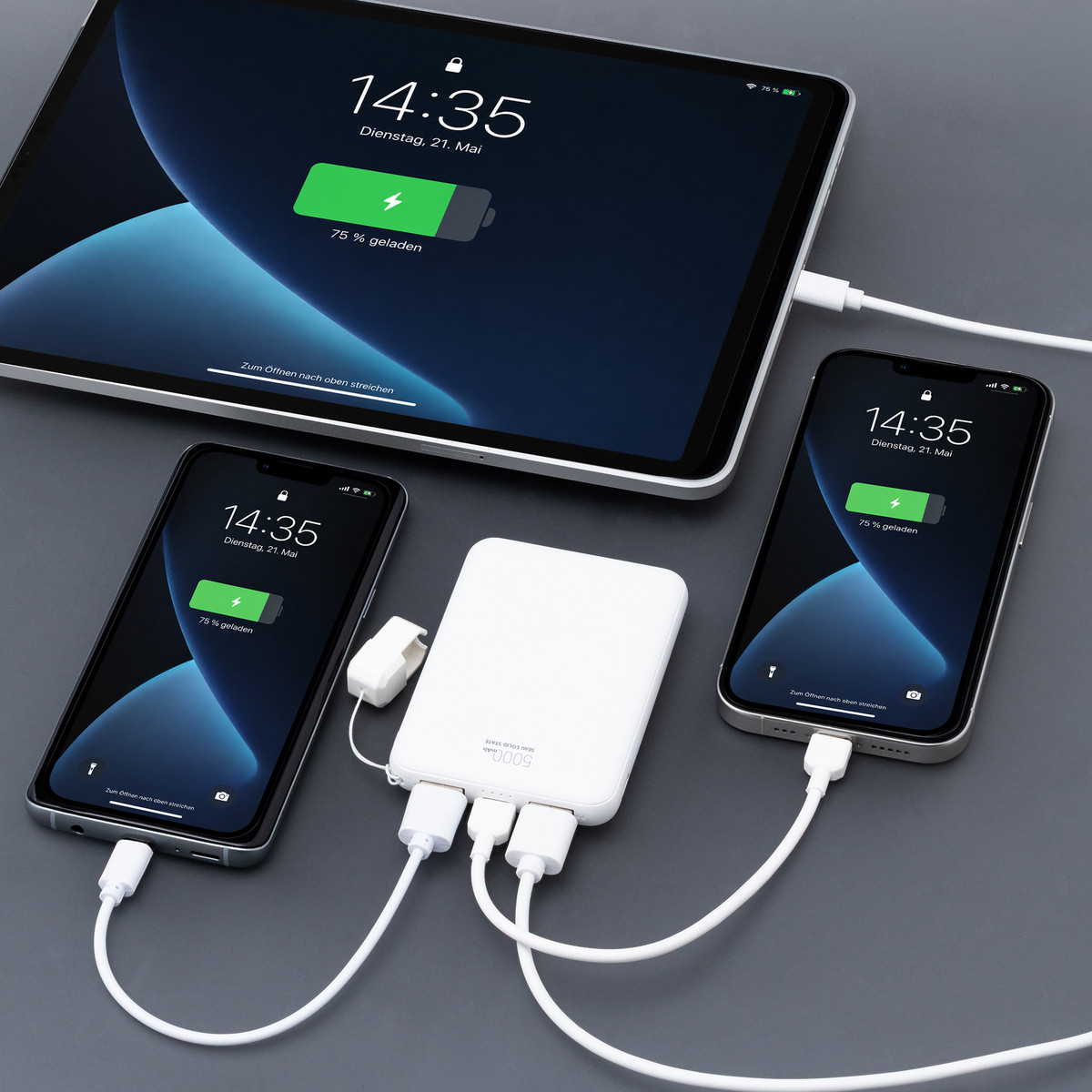 Powerbank REEVES-WATTRON CORE V weiß 5000 mAh Powerbank REEVES-WATTRON CORE V weiß 5000 mAh