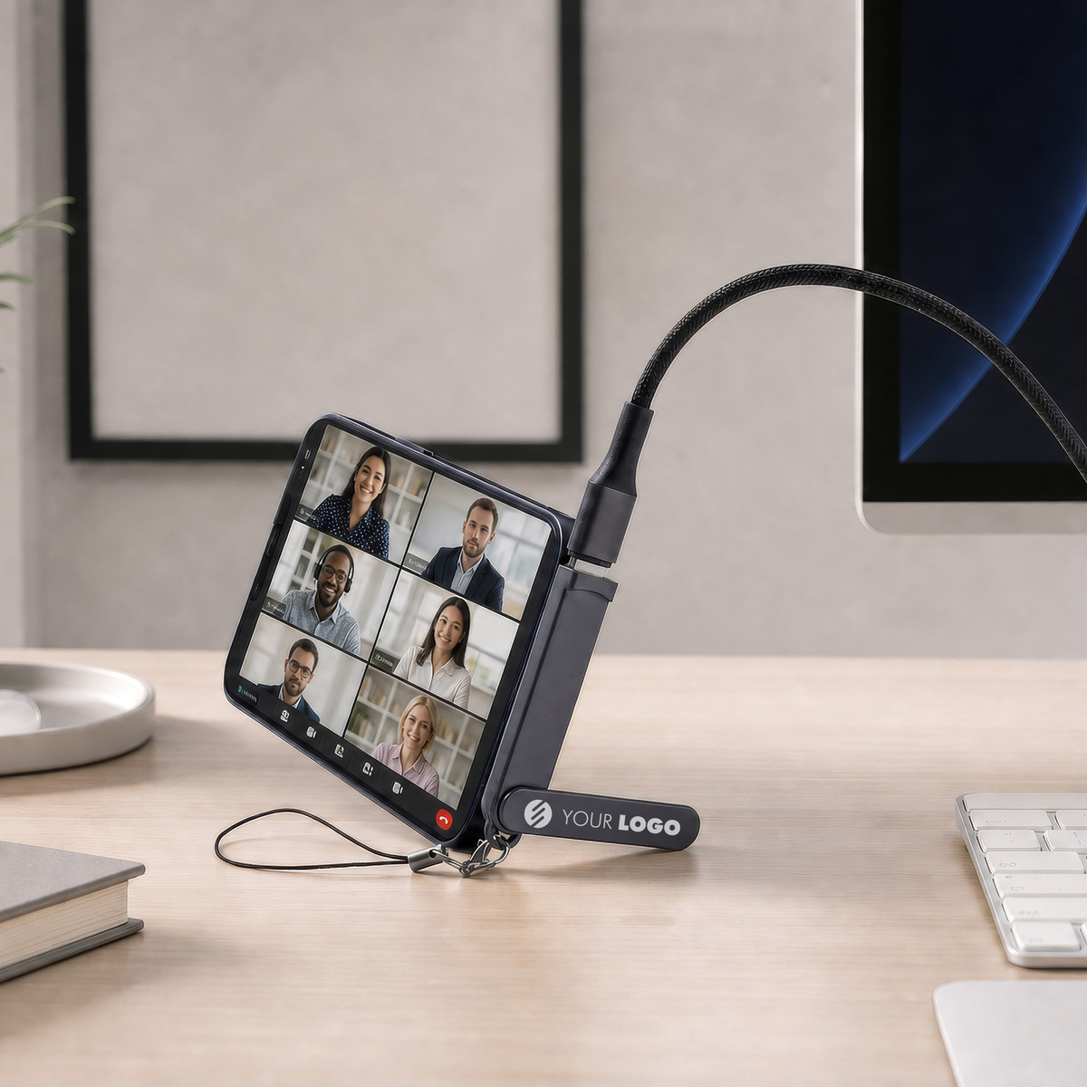 Ladekabel mit Stand REEVES-PORTHAM CABLE schwarz Ladekabel mit Stand REEVES-PORTHAM CABLE schwarz