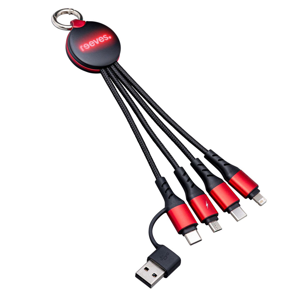 6-in-1 Charging Cable with Light REEVES-PUHALANI II red / red 6-in-1 Charging Cable with Light REEVES-PUHALANI II red / red