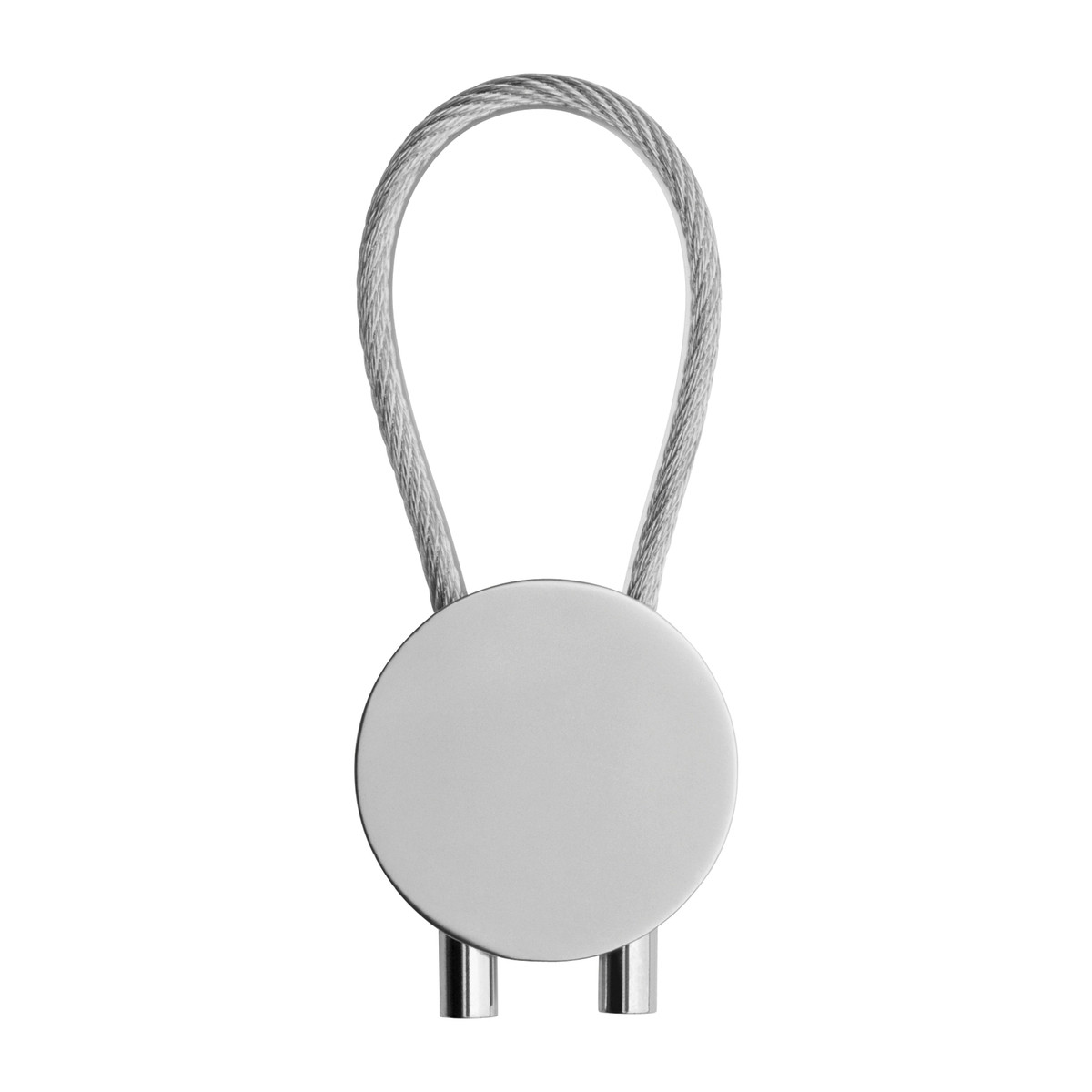 Porte-Clés Rond RE98-CABLE argenté mat Porte-Clés Rond RE98-CABLE argenté mat