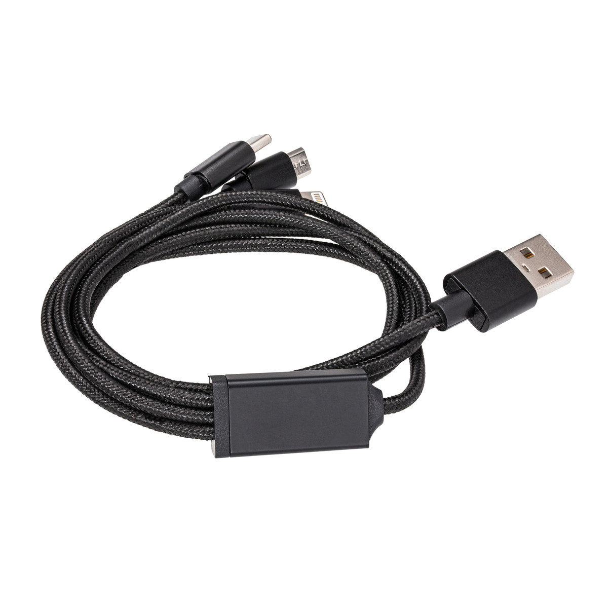 3-in-1 Charging Cable with Light REEVES-HAMPTON black 3-in-1 Charging Cable with Light REEVES-HAMPTON black