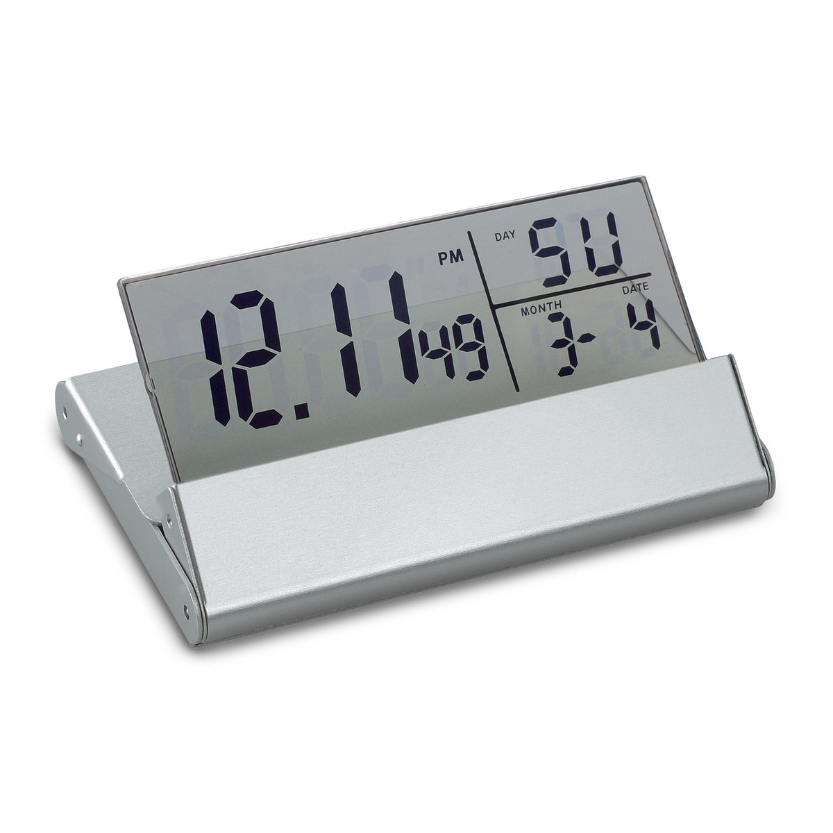 Desk clock with alarm function REFLECTS-LIVERPOOL silver Desk clock with alarm function REFLECTS-LIVERPOOL silver