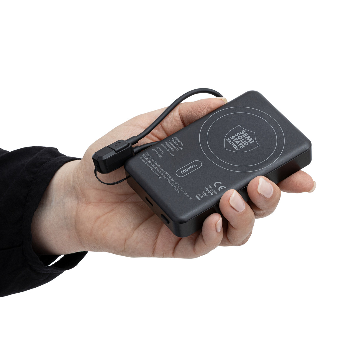 Magnetische 15W Wireless Powerbank REEVES-WATTRON PRO X schwarz 10000 mAh Magnetische 15W Wireless Powerbank REEVES-WATTRON PRO X schwarz 10000 mAh