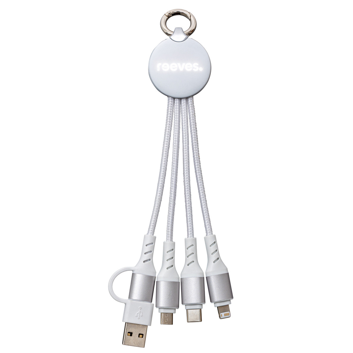 6-in-1 Charging Cable with Light REEVES-PUHALANI II white / white