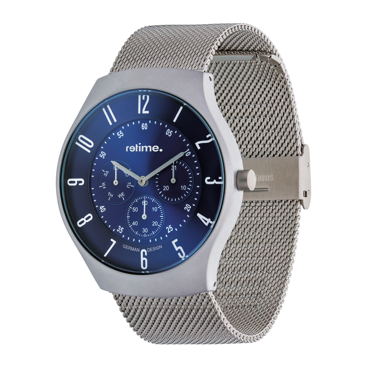 Watch RETIME-DESIGN 551-3 silver/blue 43mm Watch RETIME-DESIGN 551-3 silver/blue 43mm