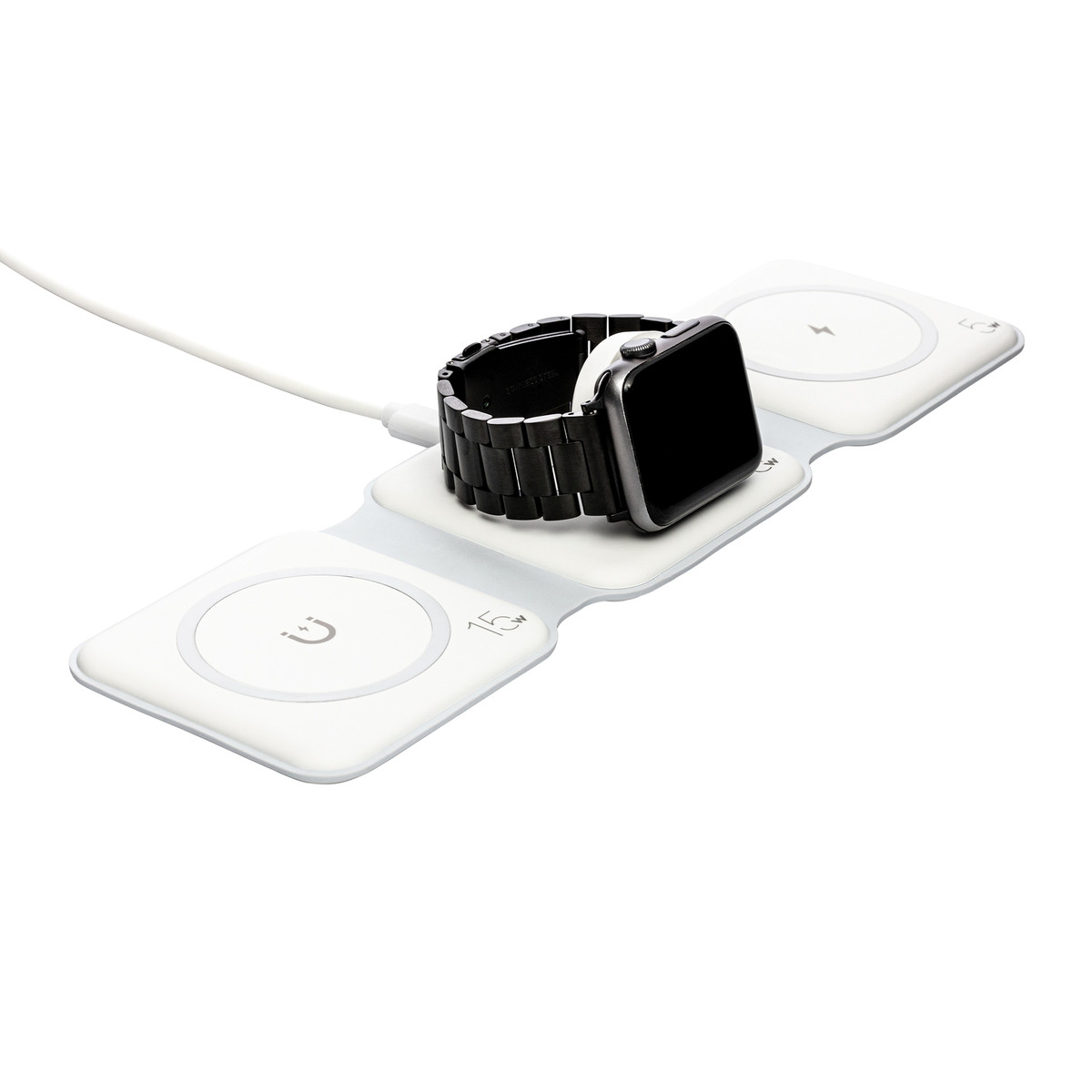 3-in-1 Snelle draadloze oplader REEVES-PORTANOVA wit 15 Watt 3-in-1 Snelle draadloze oplader REEVES-PORTANOVA wit 15 Watt
