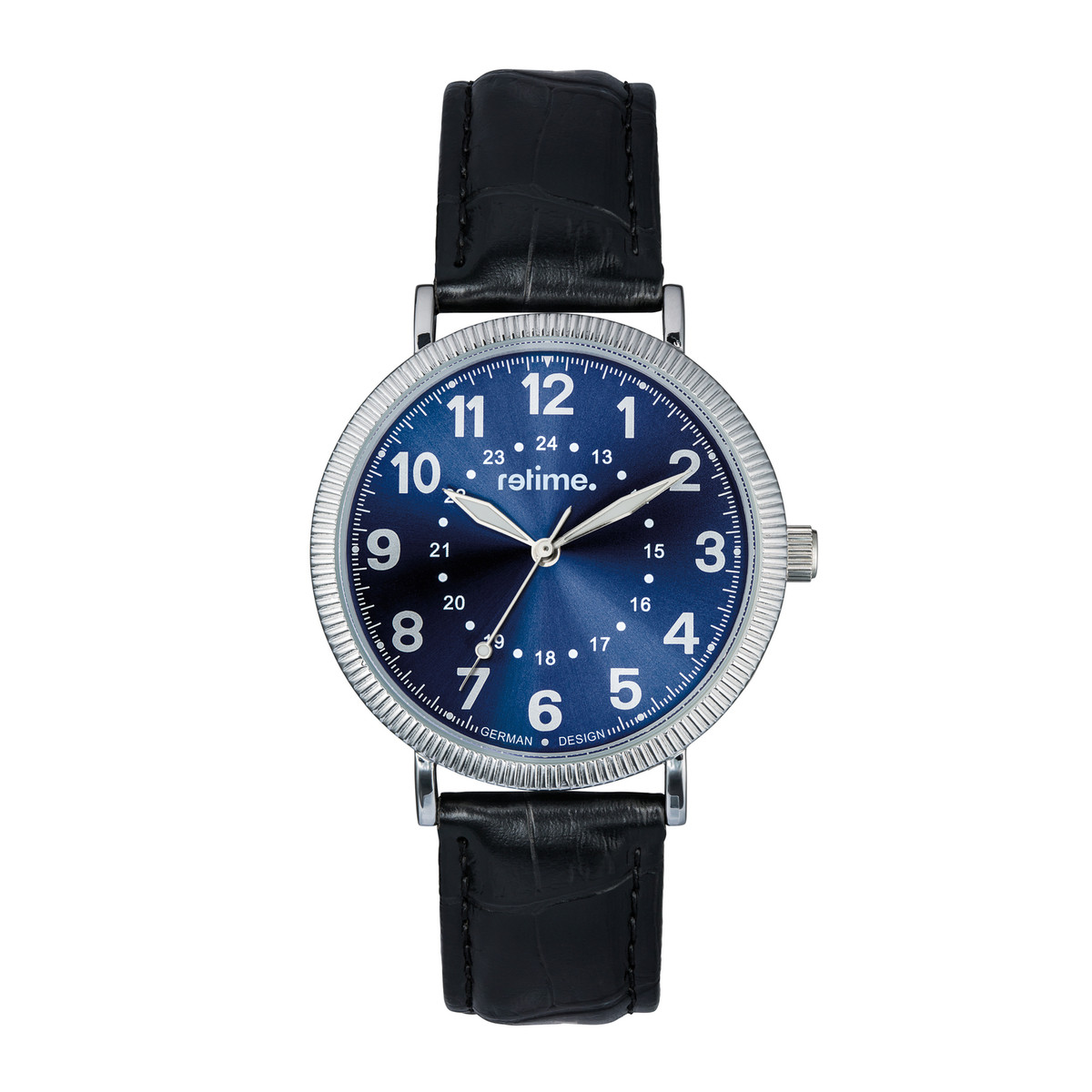 Armbanduhr RETIME-CLASSIC 630-4 silber/blau 42mm Armbanduhr RETIME-CLASSIC 630-4 silber/blau 42mm