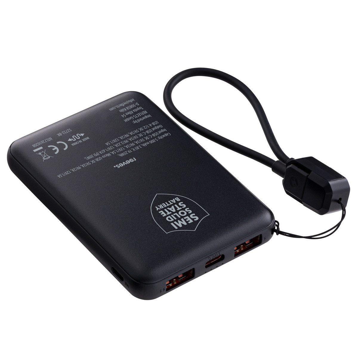 Powerbank REEVES-WATTRON CORE V schwarz 5000 mAh Powerbank REEVES-WATTRON CORE V schwarz 5000 mAh