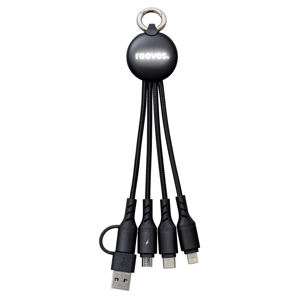 6-in-1 Charging Cable with Light REEVES-PUHALANI II black / white