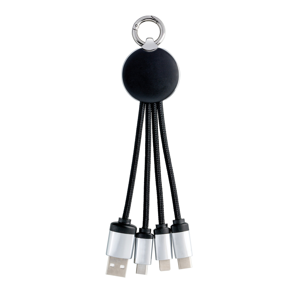 3-in-1 Ladekabel mit Beleuchtung REEVES-PUHALANI schwarz / weiß 3-in-1 Ladekabel mit Beleuchtung REEVES-PUHALANI schwarz / weiß