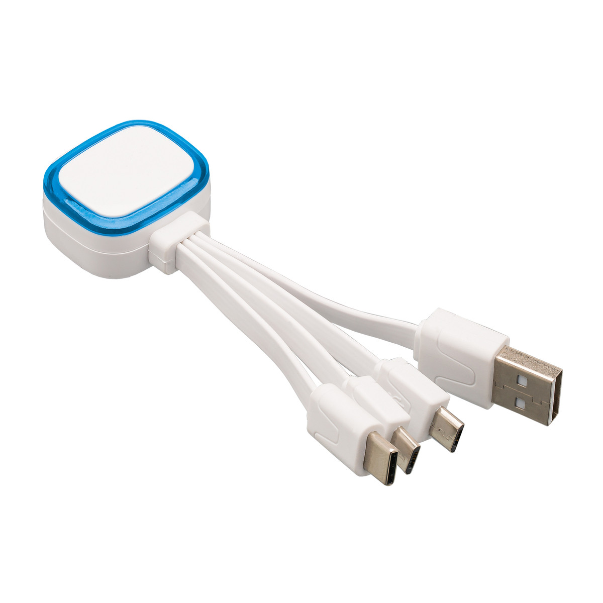 Câble de charge multi USB COLLECTION 500 bleu clair Câble de charge multi USB COLLECTION 500 bleu clair