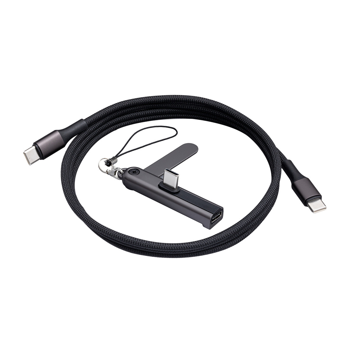 Ladekabel mit Stand REEVES-PORTHAM CABLE schwarz Ladekabel mit Stand REEVES-PORTHAM CABLE schwarz