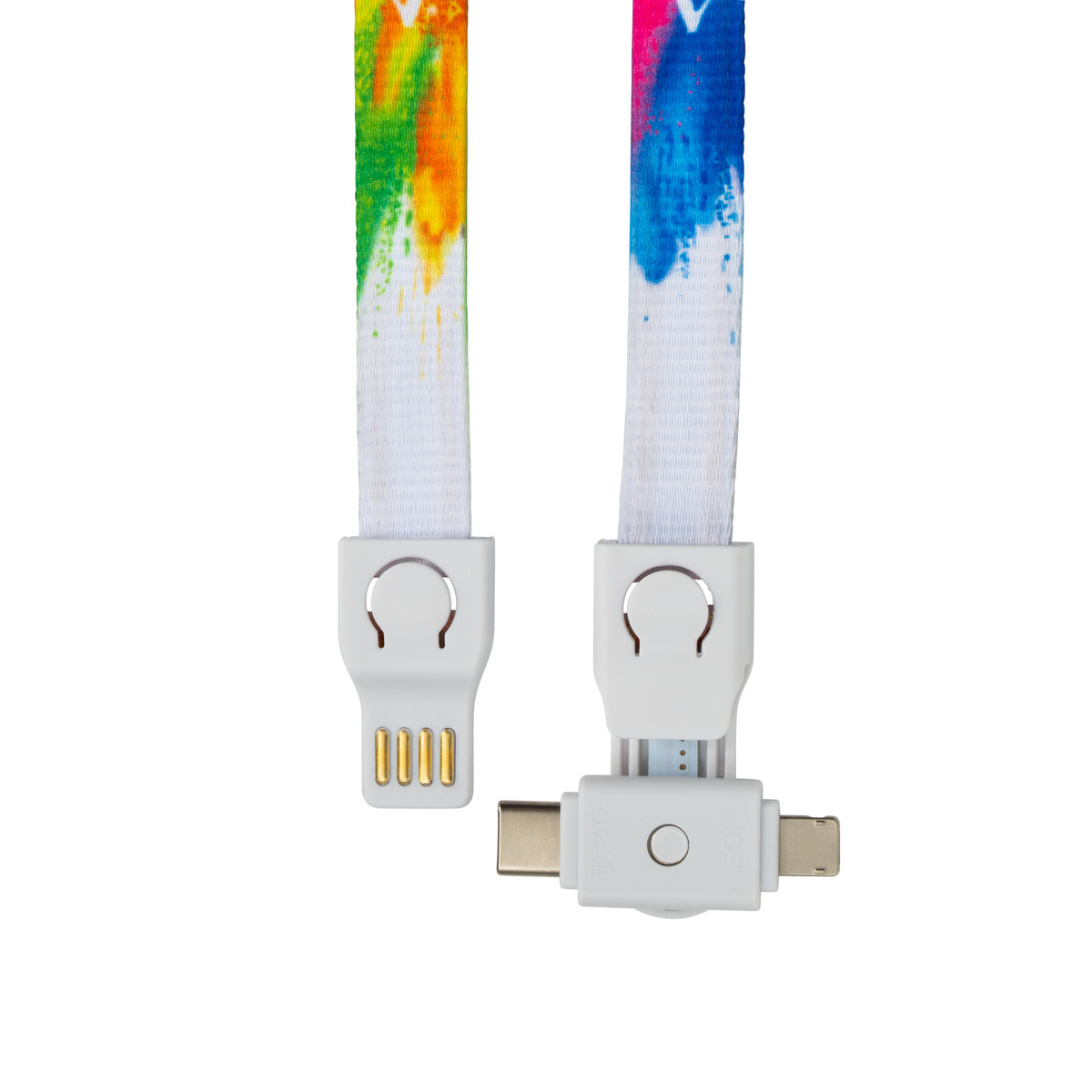 3-in-1 Charging Cable Lanyard Charging Cable / Micro+8pin & USB-C / 90cm 3-in-1 Charging Cable Lanyard Charging Cable / Micro+8pin & USB-C / 90cm