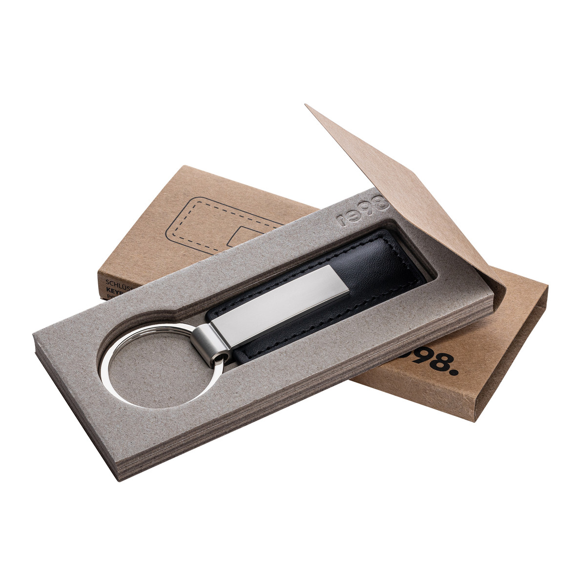 Porte-Clés RE98-PERRIS RECTANGULAR argenté mat Porte-Clés RE98-PERRIS RECTANGULAR argenté mat