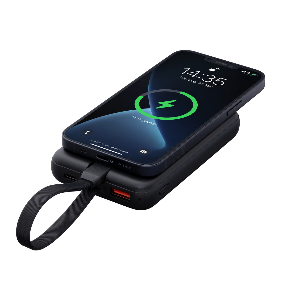 Magnetische 15W Wireless Powerbank REEVES-WATTRON PLUS X schwarz 10000 mAh Magnetische 15W Wireless Powerbank REEVES-WATTRON PLUS X schwarz 10000 mAh