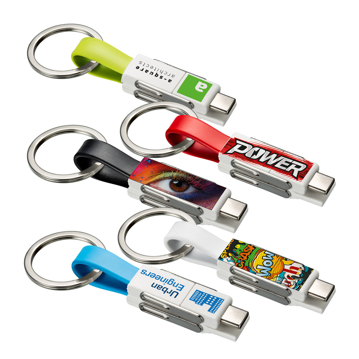 4-in-1 charging cable REFLECTS-MIXCO II incl. All over print red branded sample 4-in-1 charging cable REFLECTS-MIXCO II incl. All over print red branded sample