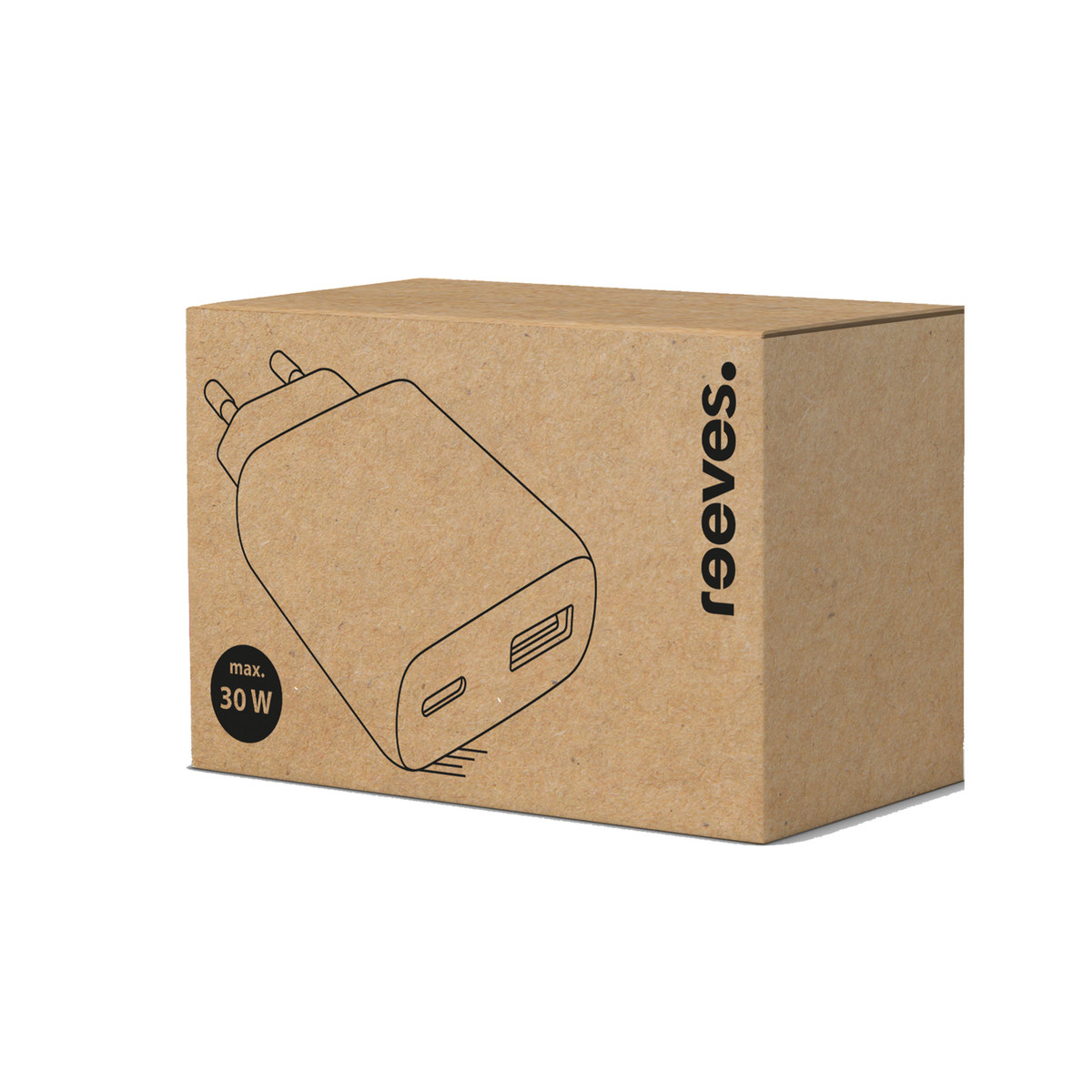 USB Ladegerät GaN 2-Port REEVES-TOMARES schwarz 30 Watt USB Ladegerät GaN 2-Port REEVES-TOMARES schwarz 30 Watt
