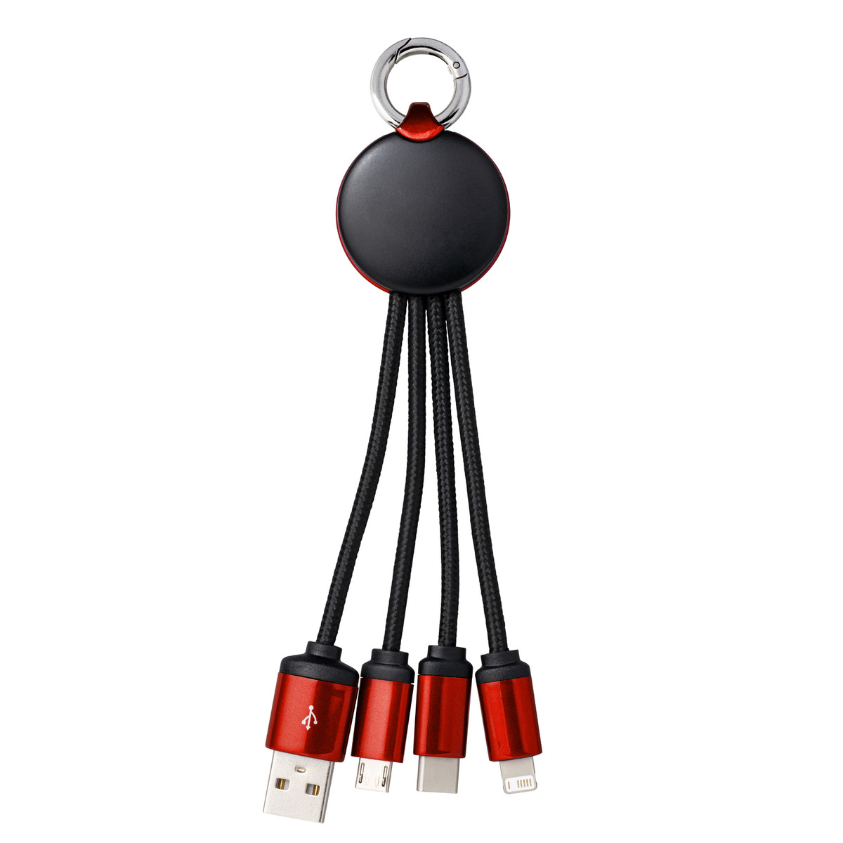 Câble de Charge 3 en 1 avec Lumière REEVES-PUHALANI rouge / rouge Câble de Charge 3 en 1 avec Lumière REEVES-PUHALANI rouge / rouge