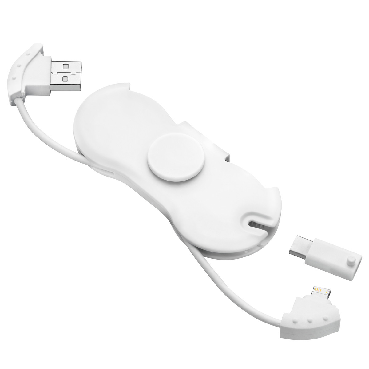Spinner-Kabel 3-in-1 REEVES-MOLFETTA weiß Spinner-Kabel 3-in-1 REEVES-MOLFETTA weiß