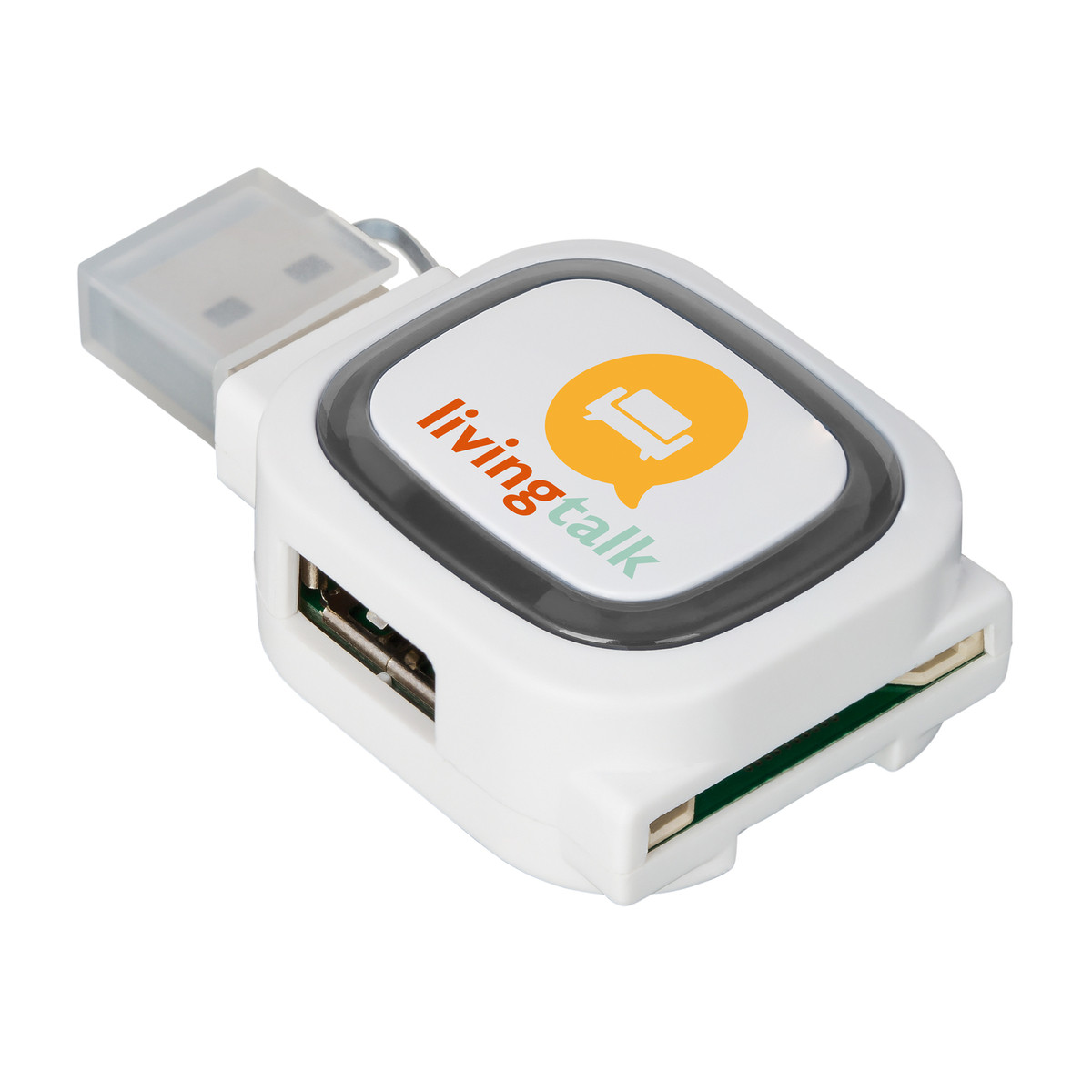 2-port USB hub and card reader COLLECTION 500 black 2-port USB hub and card reader COLLECTION 500 black