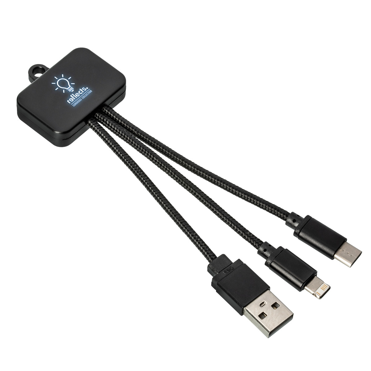 3-in-1 Ladekabel REEVES-TARRAGONA schwarz 3-in-1 Ladekabel REEVES-TARRAGONA schwarz