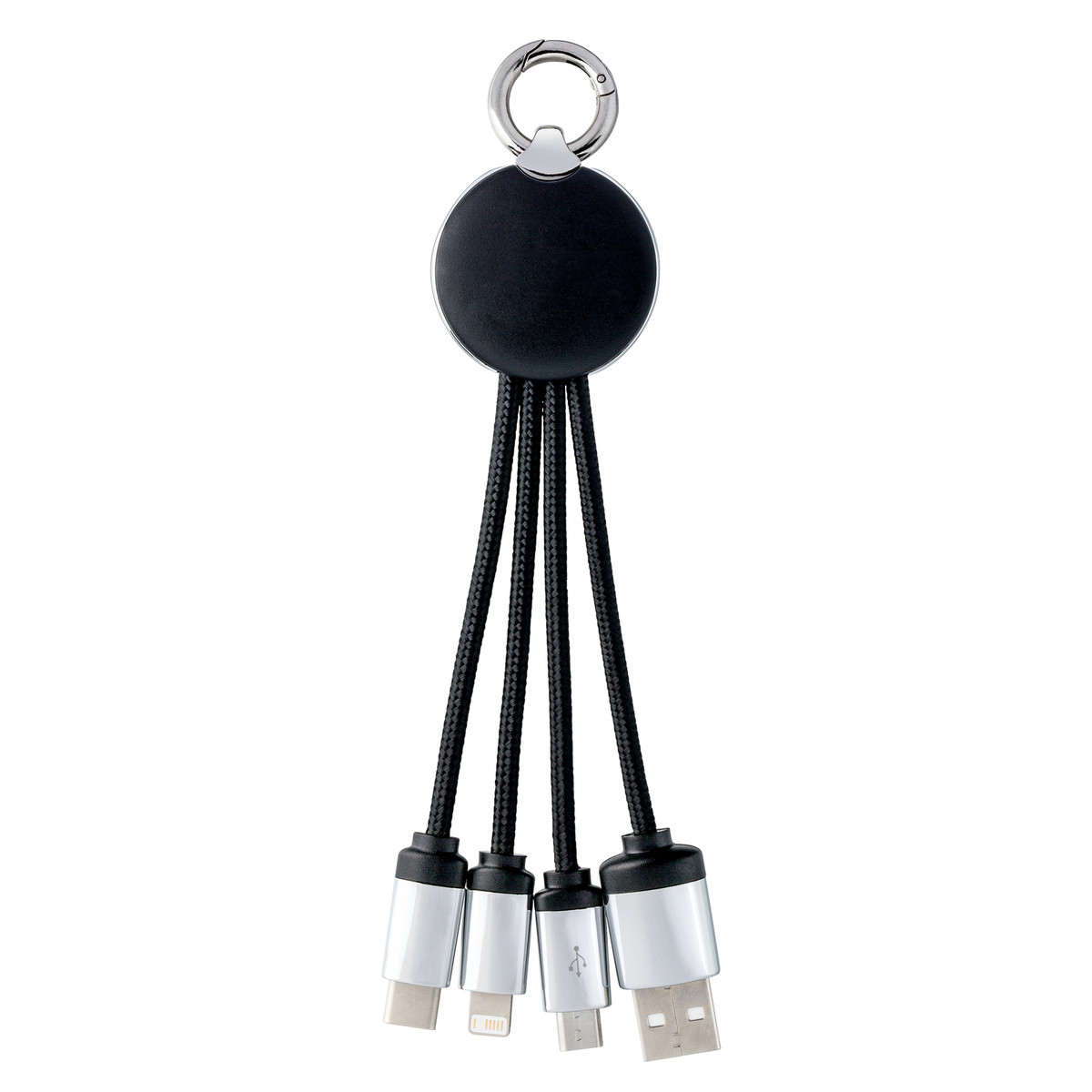 3-in-1 Ladekabel mit Beleuchtung REEVES-PUHALANI schwarz / grün 3-in-1 Ladekabel mit Beleuchtung REEVES-PUHALANI schwarz / grün