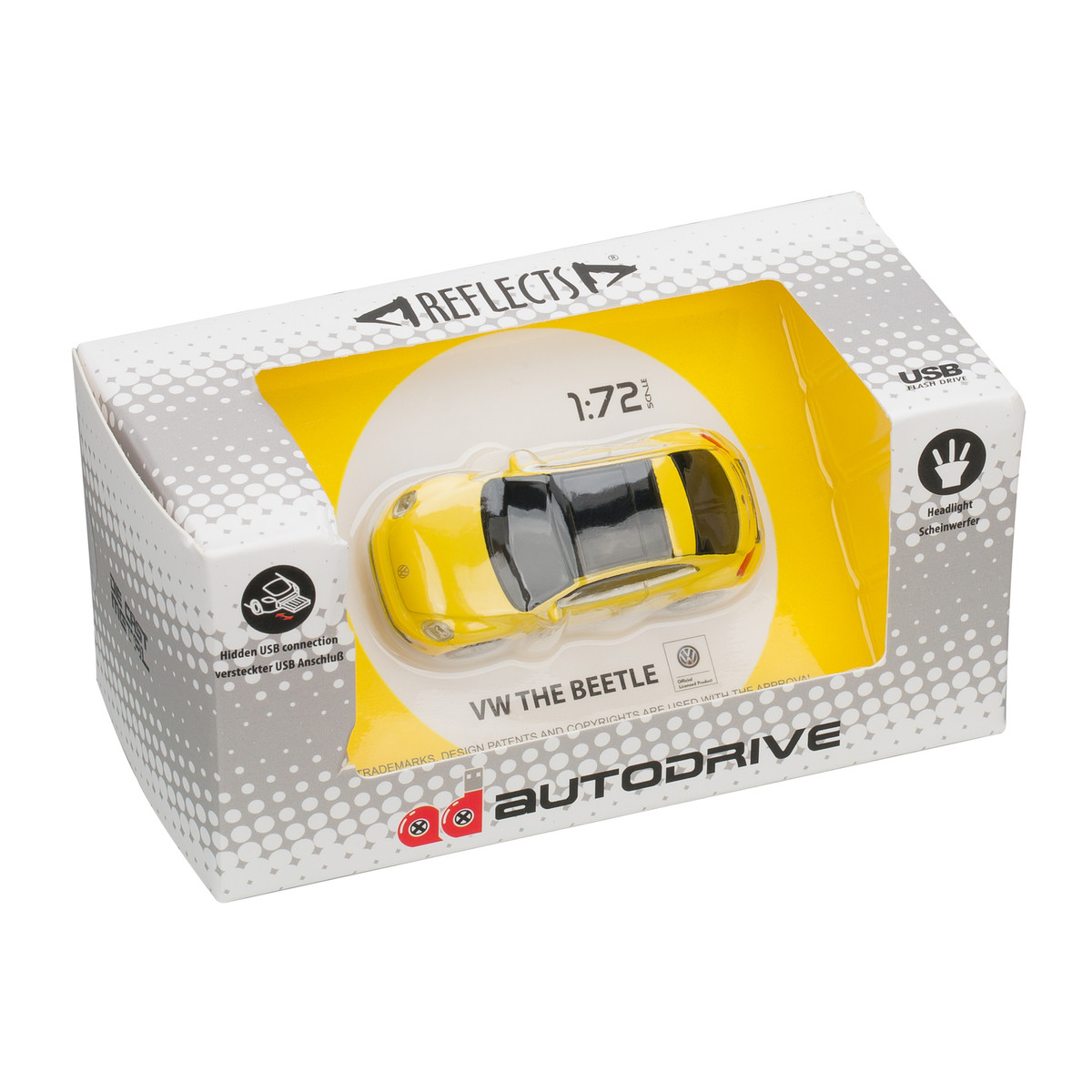 USB Flash Drive VW Beetle 1:72 yellow 16GB