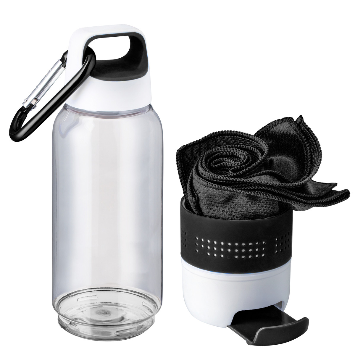 Trinkflasche mit Handtuch und Kühlfunktion RETUMBLER-SUMATRA BLACK
