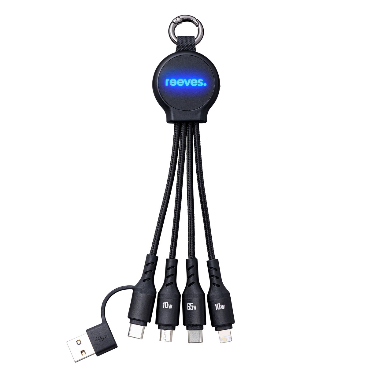 6-in-1 Charging Cable with Light REEVES-PUHALANI SWITCH black / blue 6-in-1 Charging Cable with Light REEVES-PUHALANI SWITCH black / blue