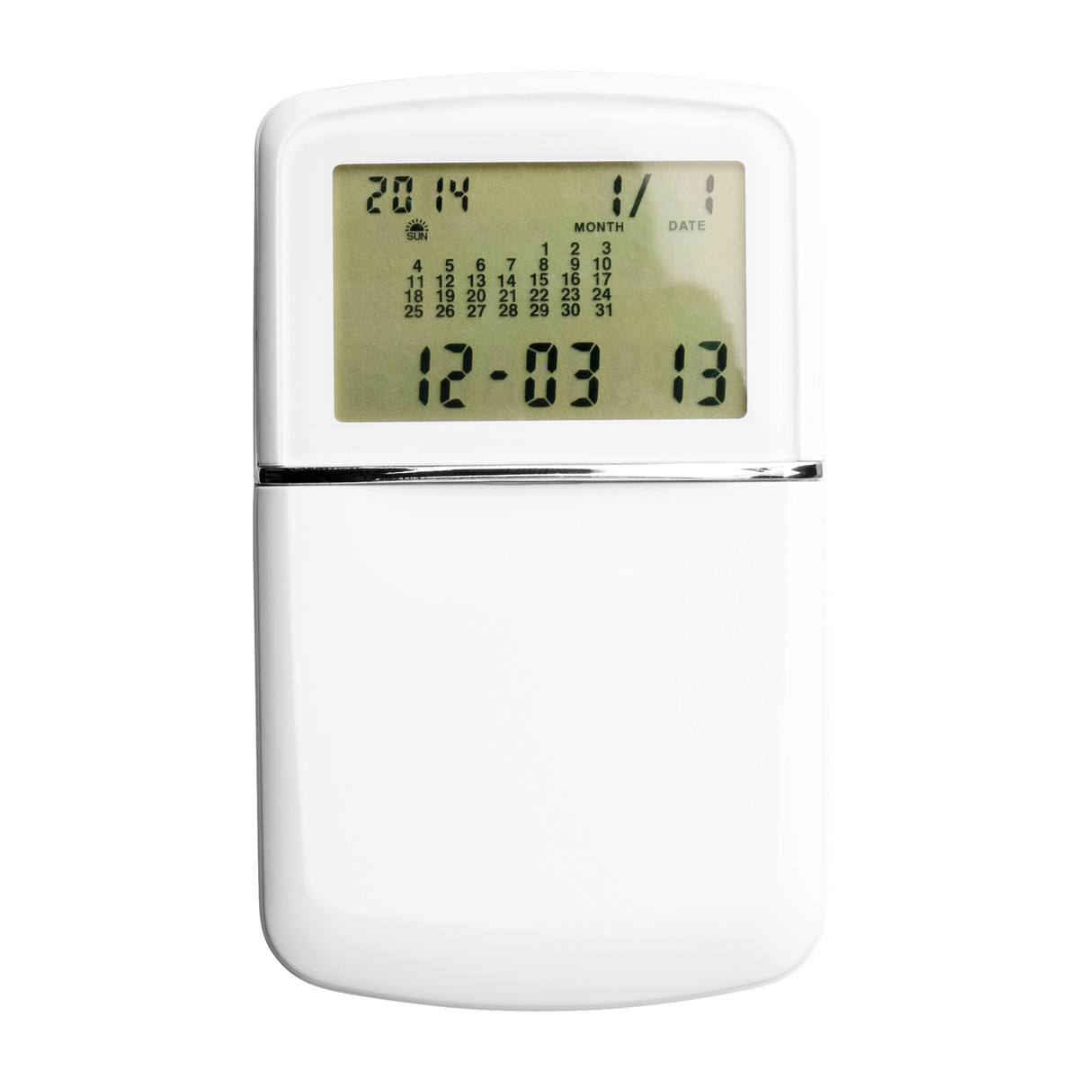Calculatrice avec horloge mondiale REFLECTS-MASSENA blanc Calculatrice avec horloge mondiale REFLECTS-MASSENA blanc