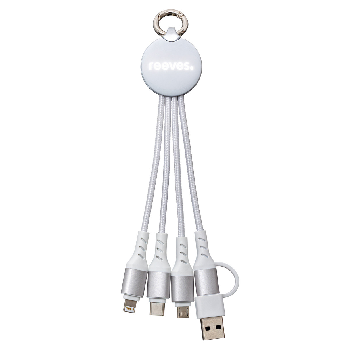 6-in-1 Charging Cable with Light REEVES-PUHALANI II white / white