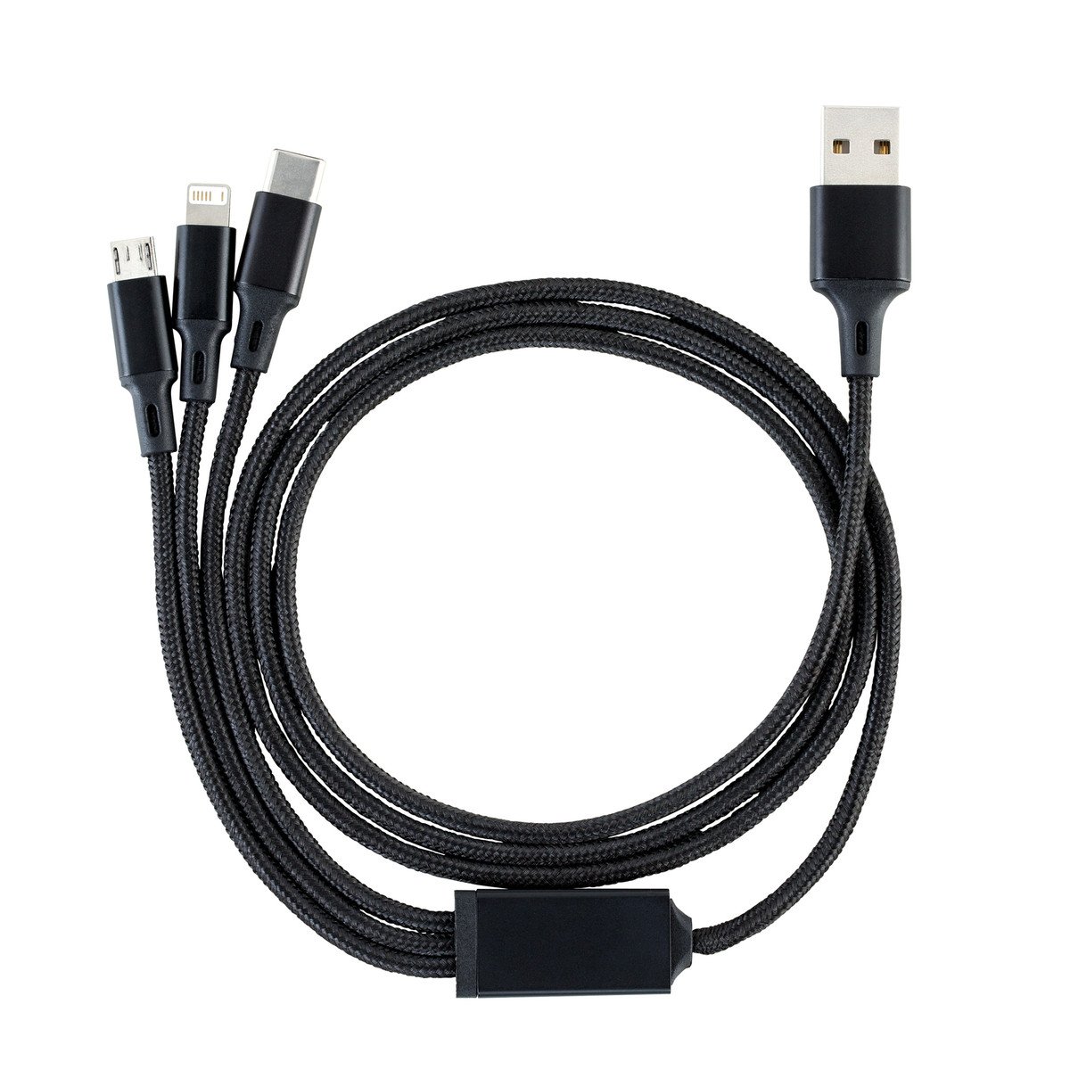 3-in-1 Charging Cable with Light REEVES-HAMPTON black 3-in-1 Charging Cable with Light REEVES-HAMPTON black