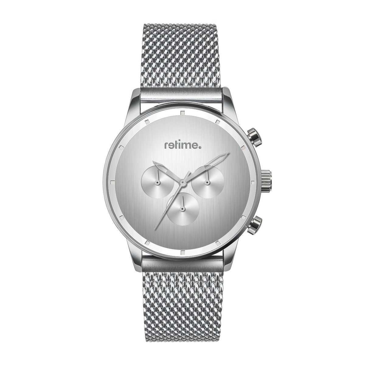 Chronographe RETIME-CHRONOGRAPHEN 311-6 argenté 43mm Chronographe RETIME-CHRONOGRAPHEN 311-6 argenté 43mm