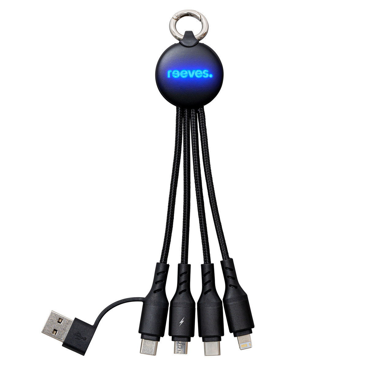 6-in-1 Charging Cable with Light REEVES-PUHALANI II black / blue