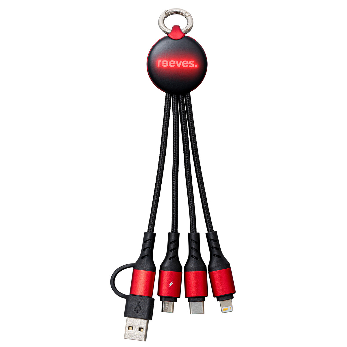 6-in-1 Charging Cable with Light REEVES-PUHALANI II red / red 6-in-1 Charging Cable with Light REEVES-PUHALANI II red / red