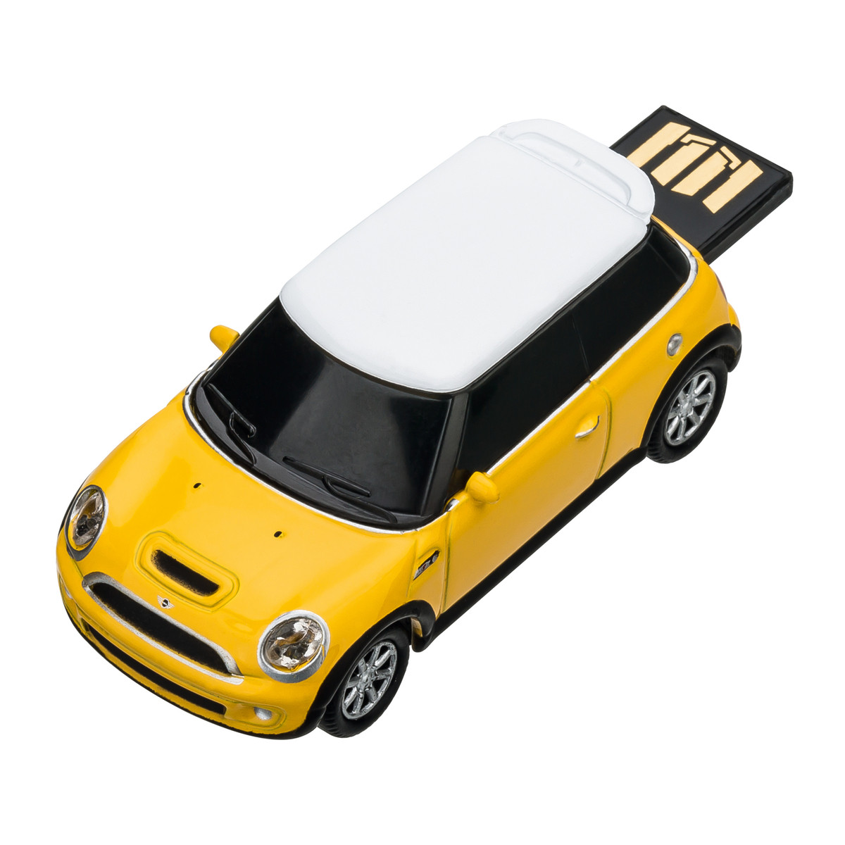 Clé mémoire USB Mini Cooper 1:68 jaune 16Go Clé mémoire USB Mini Cooper 1:68 jaune 16Go