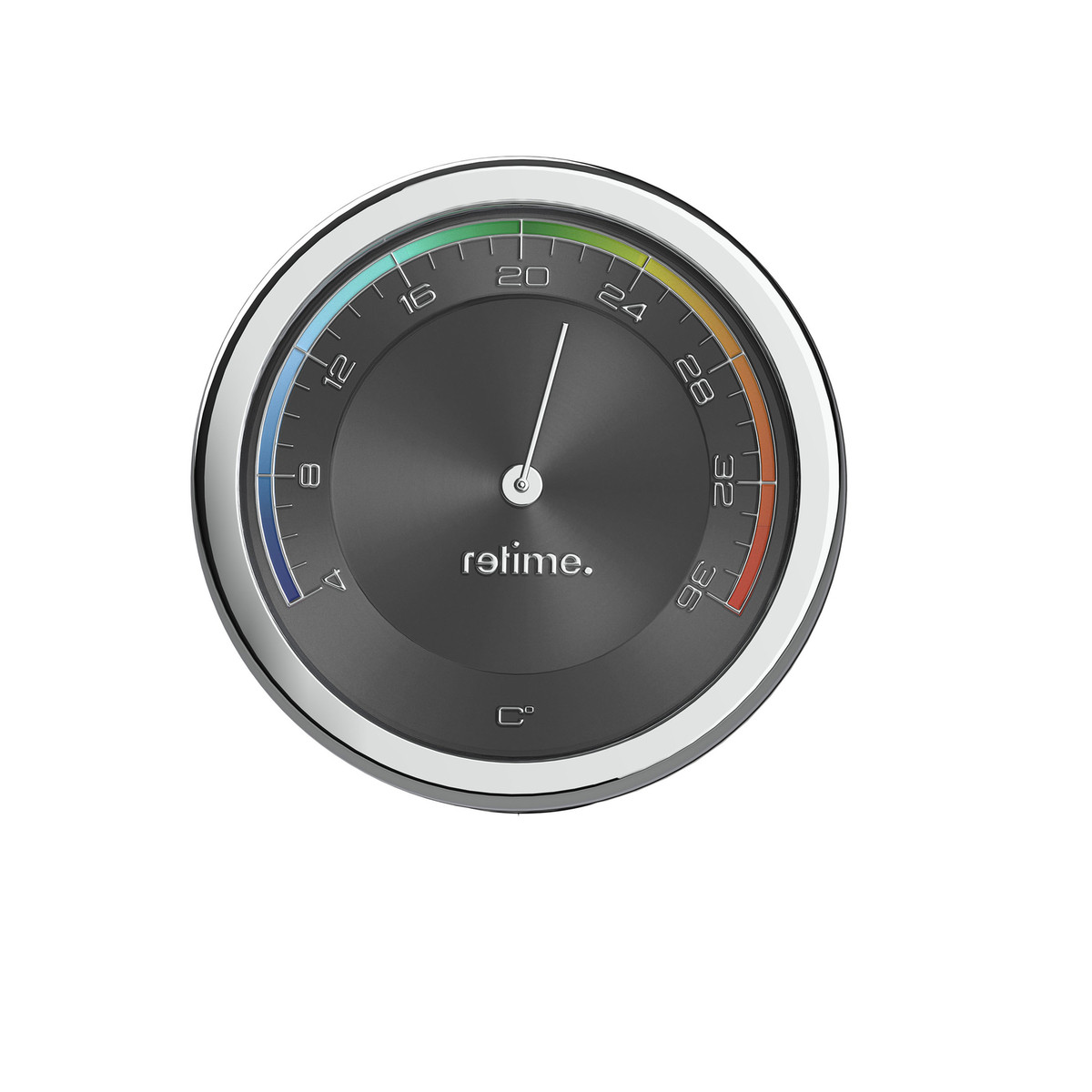 Thermometer RETIME-ROCK Thermometer black/silver 44mm Thermometer RETIME-ROCK Thermometer black/silver 44mm