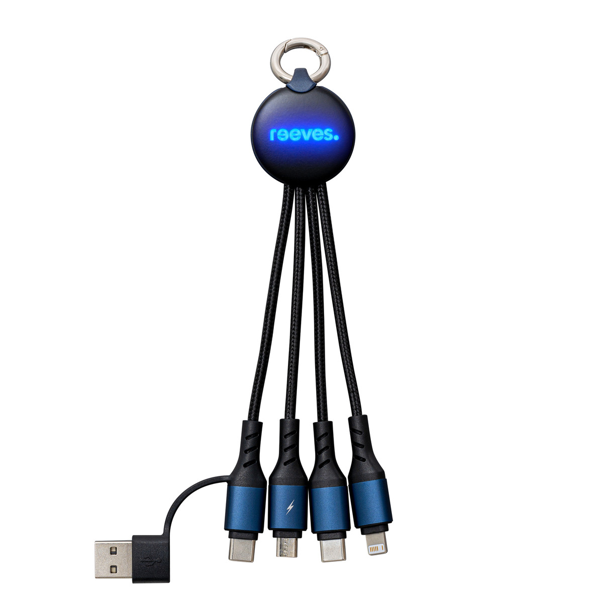 6-in-1 Charging Cable with Light REEVES-PUHALANI II blue / blue 6-in-1 Charging Cable with Light REEVES-PUHALANI II blue / blue