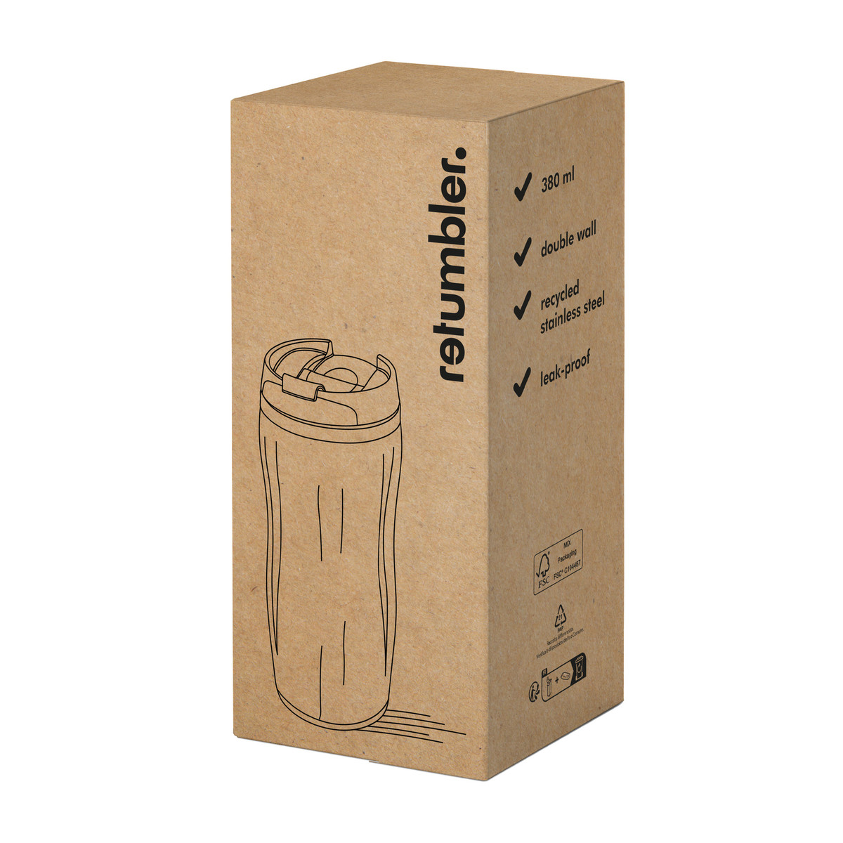Thermo mug RETUMBLER-POZNAN XL white Thermo mug RETUMBLER-POZNAN XL white