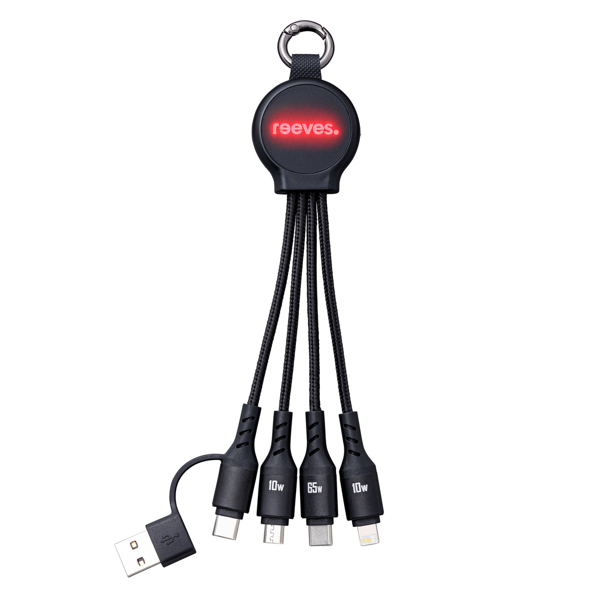 6-in-1 Charging Cable with Light REEVES-PUHALANI SWITCH black / red 6-in-1 Charging Cable with Light REEVES-PUHALANI SWITCH black / red