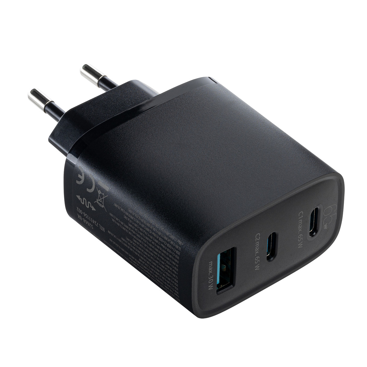 Chargeur USB GaN 3 ports REEVES-LIMA noir 65 Watt Chargeur USB GaN 3 ports REEVES-LIMA noir 65 Watt