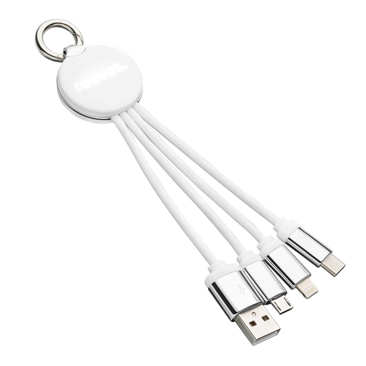 3-in-1 Charging Cable with Light REEVES-PUHALANI white / white