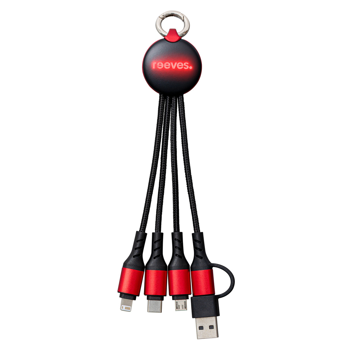 6-in-1 Charging Cable with Light REEVES-PUHALANI II red / red 6-in-1 Charging Cable with Light REEVES-PUHALANI II red / red