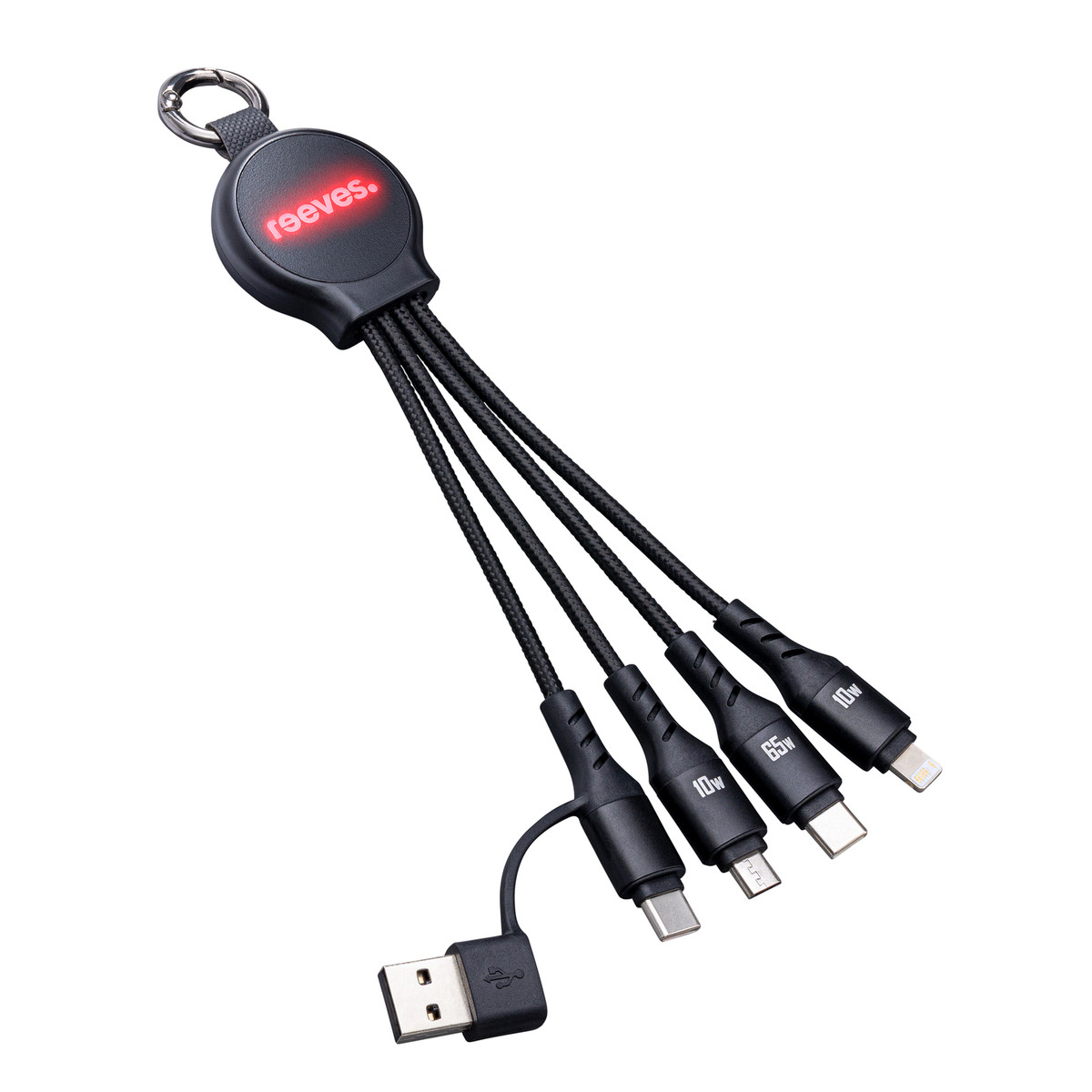 6-in-1 Charging Cable with Light REEVES-PUHALANI SWITCH black / red 6-in-1 Charging Cable with Light REEVES-PUHALANI SWITCH black / red